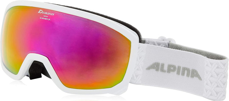 ALPINA SCARABEO JR. Q-LITE - Verspiegelte, Kontrastverstärkende OTG Skibrille Mit 100% UV-Schutz Für