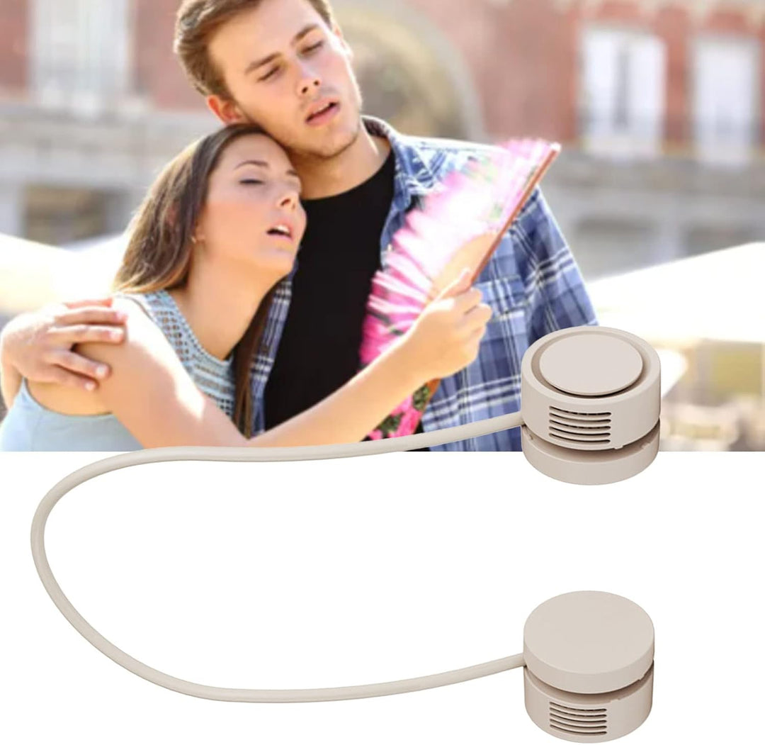 Fydun Tragbarer Nackenventilator, Mini-USB-Aufladung, Freihändig, Flügellos, Hängender Halsventilato