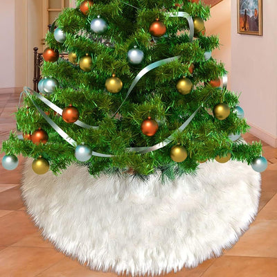 UHAPEER Weihnachtsbaumdecke, Plüsch Weihnachtsbaum Rock, Christbaumdecke, Weihnachten Dekoration für