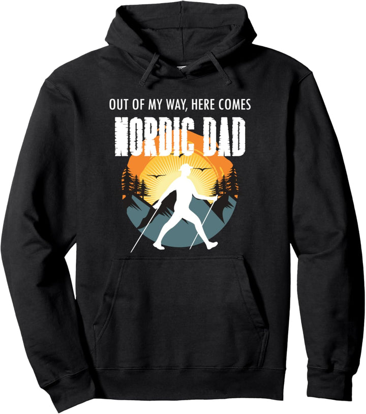 Vater Geschenk Idee "Nordic Dad", Nordic Walking Sport Pullover Hoodie
