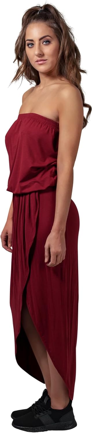 Urban Classics Damenkleid aus Viskose, sommerliches Bandeau-Kleid für Frauen mit luftigem Stoff, trä