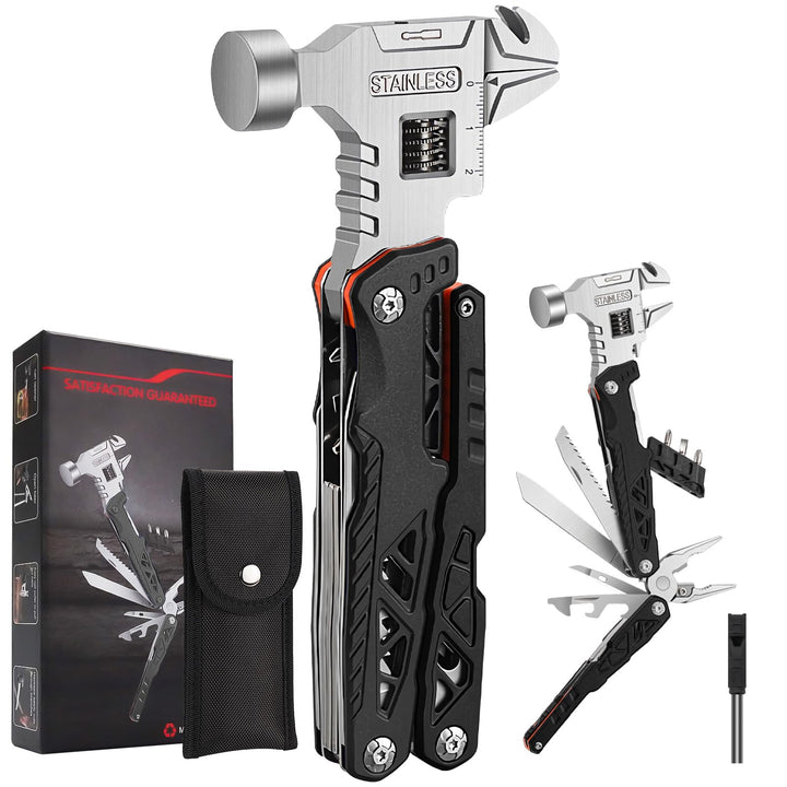 Multitool Camping 18 in 1(Schraubenschlüssel Schwarz), Schraubenschlüssel Schwarz