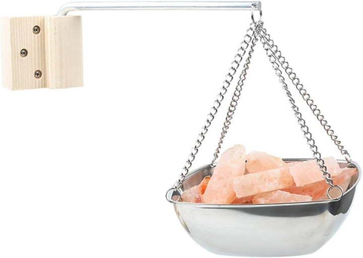 Sauna-Aromaschale, Edelstahl-Sauna-Aromaschale für ätherische Öle Wandhalterung mit verstellbarem Sc