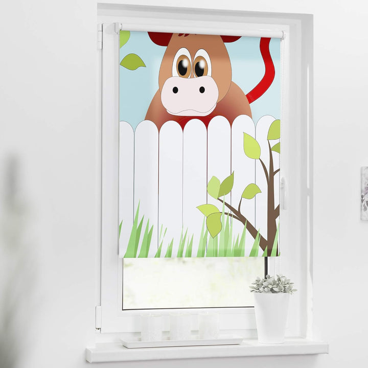 Lichtblick Klemmfix Tageslicht-Rollo mit Motiv, ohne Bohren, Blickdicht, Seitenzugrollo, Made in Ger