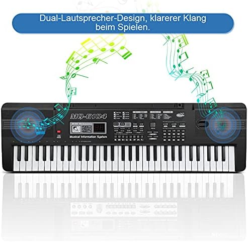 Cocoarm 61 Tasten Digitale Tastatur Klavier Einsteiger Digital Piano Musik Elektronische Orgel Tragb