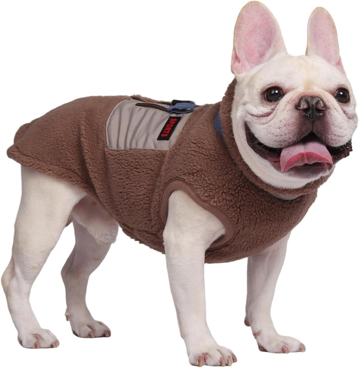 FEimaX Warme Hundemantel Winddichte Haustier Winter Fleece Hundejacke Winterweste mit D-Ring Hundekl