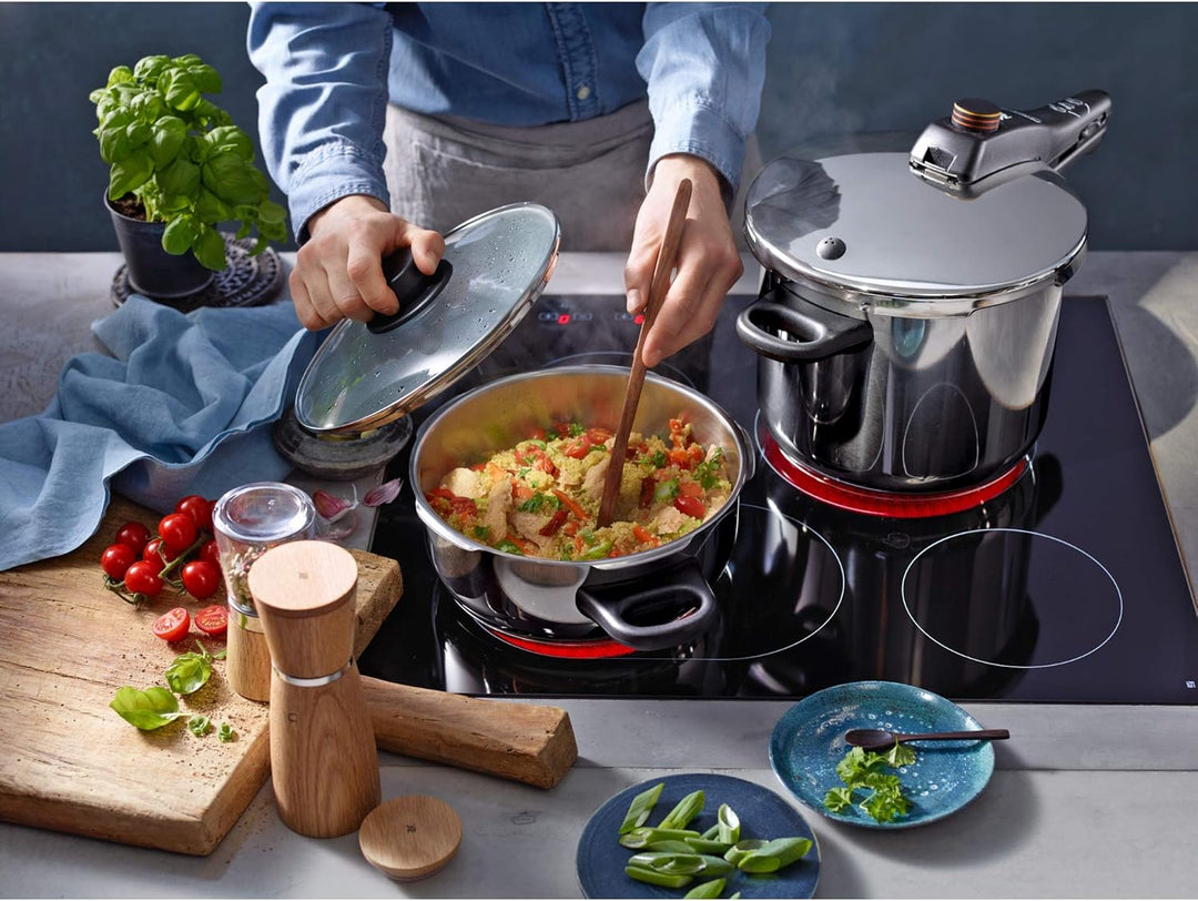 WMF Perfect Ersatzdeckel für Schnellkochtopf, Dampfkochtopf 2,5l, 18 cm, Cromargan Edelstahl poliert