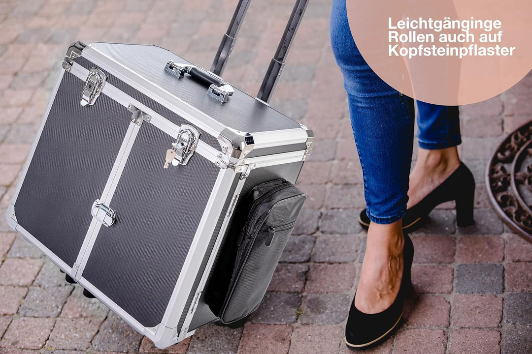 Fusspflegekoffer ideal für die Mobile Fusspflege Trolley Modell CS-Black Schwarz