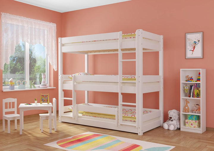 Kindersicherung für Bettseiten mit 28 MaterialstärkeKiefer weiss, Kiefer weiss