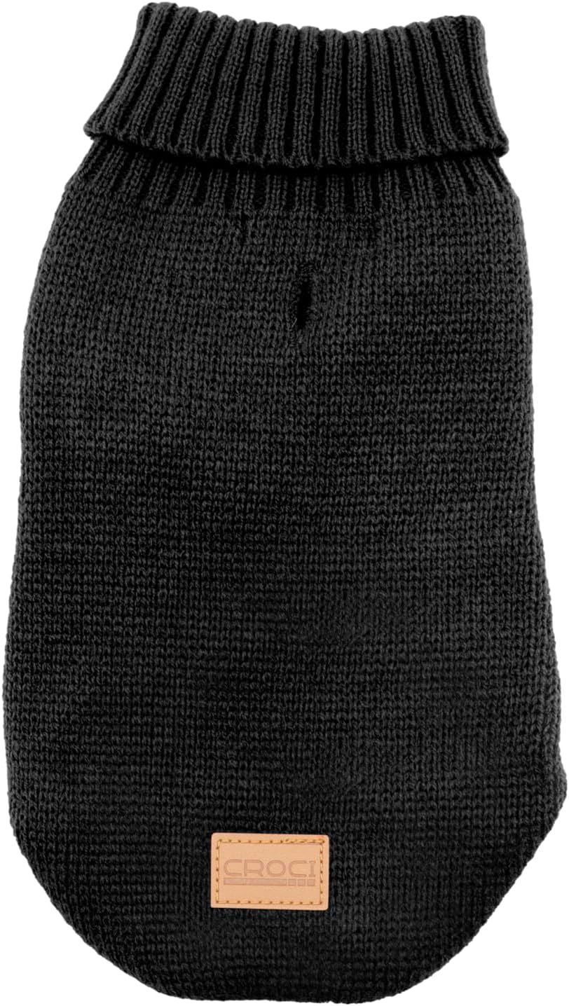 Croci C7074024 Rollkragenpullover, Stoccolma Schwarz, 60 cm Schwarz 60 cm, Schwarz 60 cm
