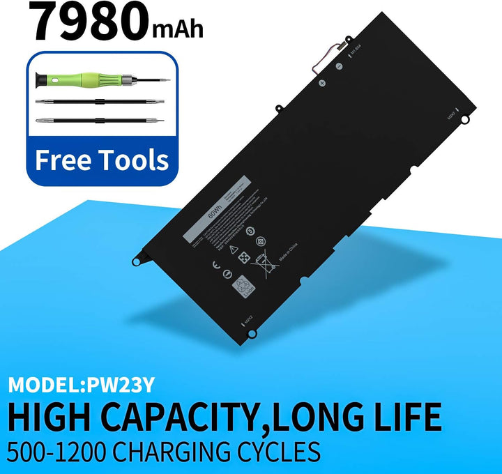 CREATESTAR PW23Y Laptop Akku für Dell XPS 13 9360 P54G002 D1605G D1605T D1609 D1609G D1705G XPS 9360
