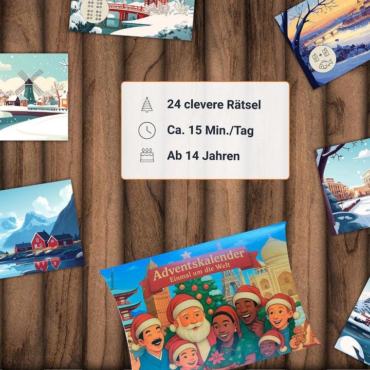KrimiGames® Rätsel-Adventskalender – Einmal um die Welt