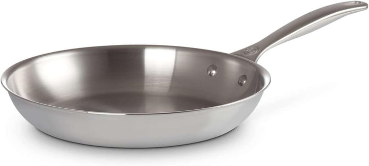 Le Creuset Unbeschichtete flache Pfanne aus 3-ply PLUS Edelstahl 28 cm, 96602528000100 28 cm Unbesch
