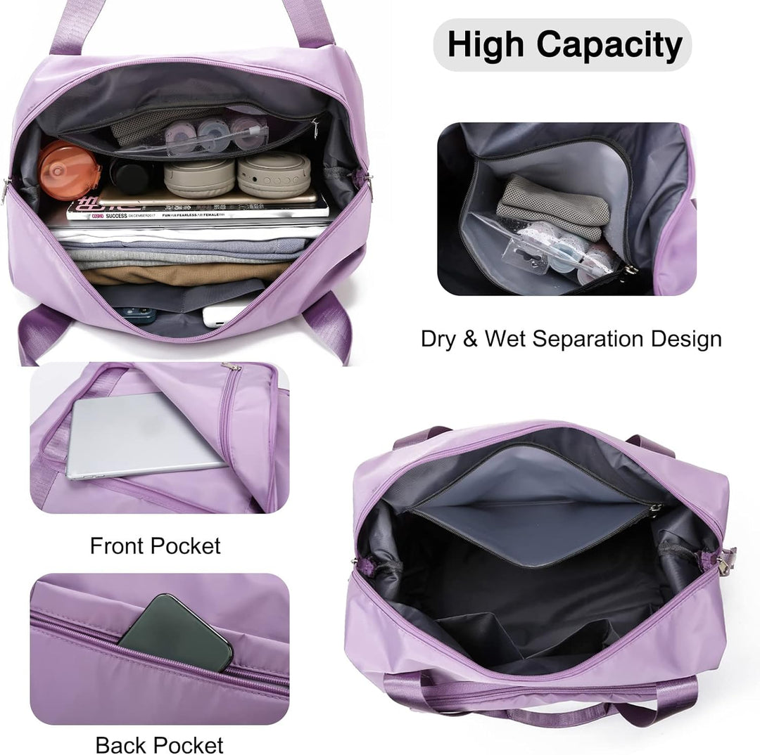 FANDARE Reisetaschen Handgepäck Tasche Faltbare Sporttasche Übernachtung Tote Handtasche Damen Herre