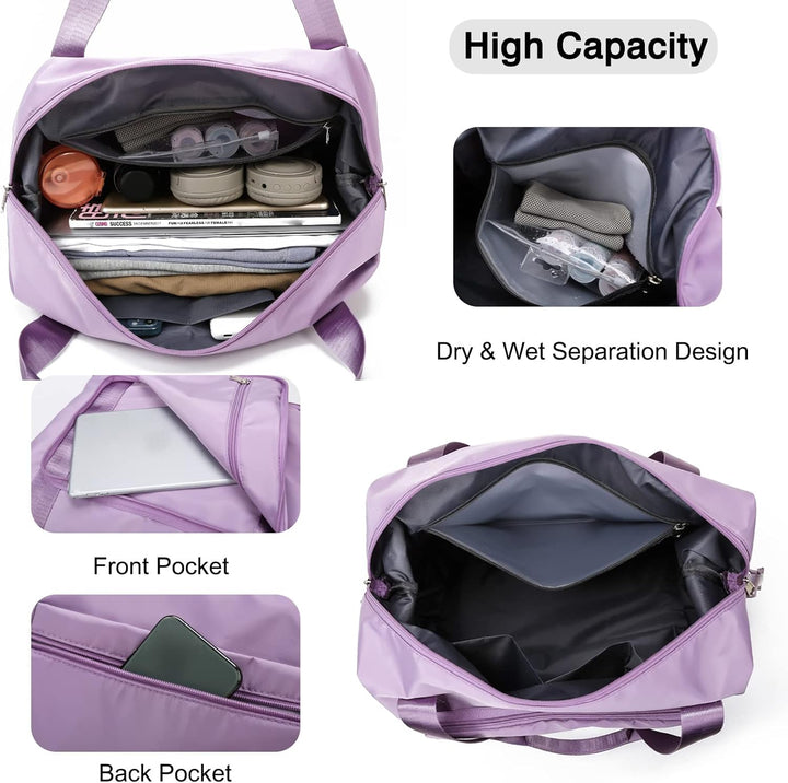 FANDARE Reisetaschen Handgepäck Tasche Faltbare Sporttasche Übernachtung Tote Handtasche Damen Herre