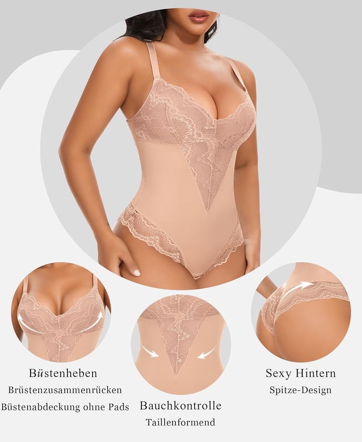 Shapewear Damen Bodysuits Bauchweg Formende Body Shaper Figurformende Unterwäsche Shaping Miederbody