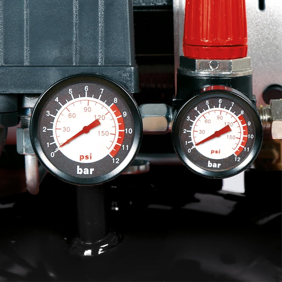 Einhell Kompressor TE-AC 24 Silent (leiser Kompressor, 750 W, max. 8 bar, öl- und servicefreier Moto