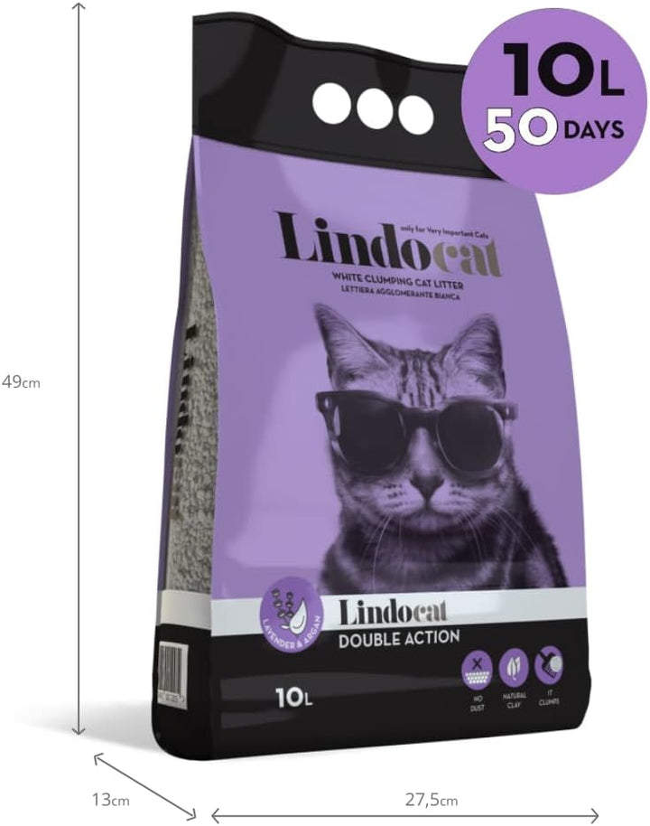 Lindo Cat Katzenstreu Lavendel Aroma feine Körnung 10 Lt, farblos