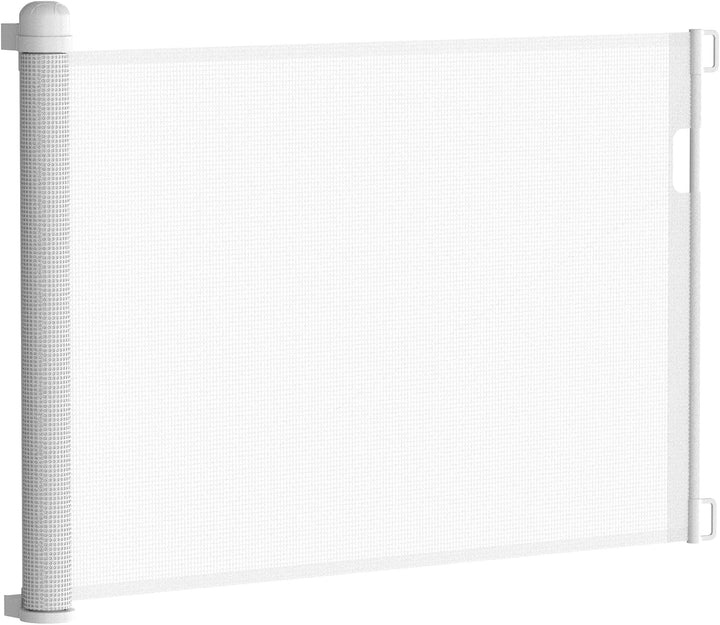 XMTECH Türschutzgitter Ausziehbar Treppenschutzgitter 0-180cm Weiss Einziehbares Treppenschutzrollo,