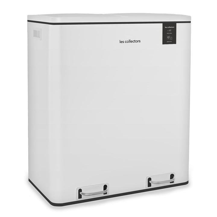 Les Collectors Mülleimer N°918, 60 L, passend für 30–60-Liter-Säcke, 2 Fächer 30 L, Küchen-Tretabfal