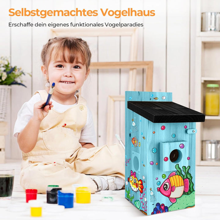 RAINBEAN Bird House with Camera,Nistkasten mit Kamera, 4 Millionen Pixel Outdoor-Vogelhaus-Kamera, E