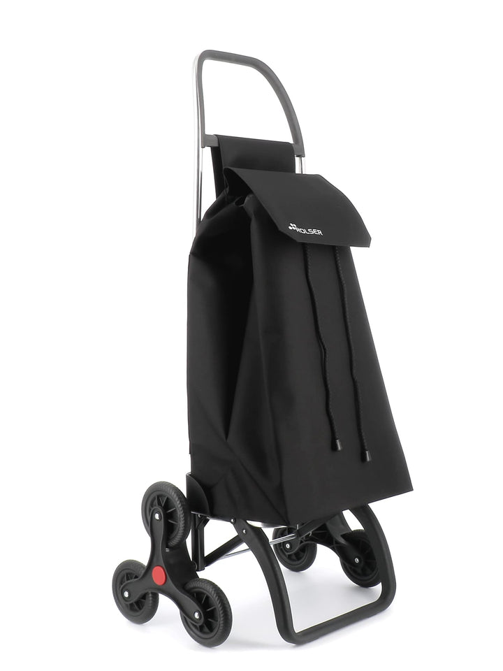Einkaufstrolley Rolser Saquet LN 6 Räder Treppensteiger - Schwarz, Schwarz