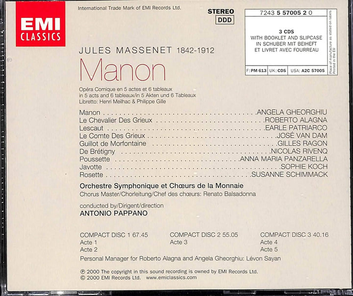 Manon, Audio-CD