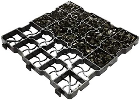 6m² Paddockplatten Reitplatzbau Rasengitter 41,5 x 41,5 x 2,5cm Schwarz Kunststoff modern