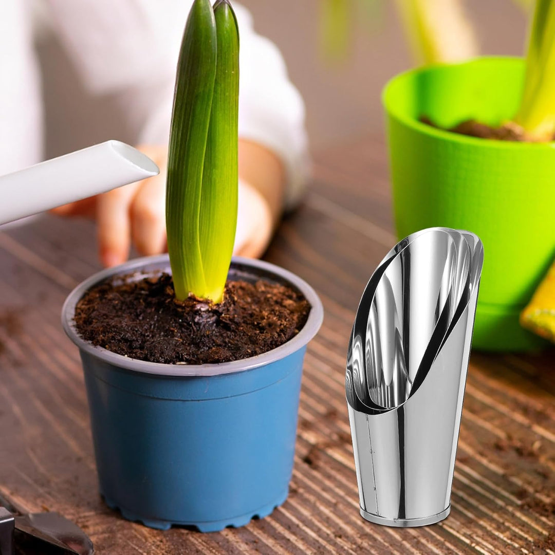jojofuny 3 Stück Edelstahl Erdschaufel für Sukkulenten und Bonsai Spitz Zulaufend Handlich Gartensch