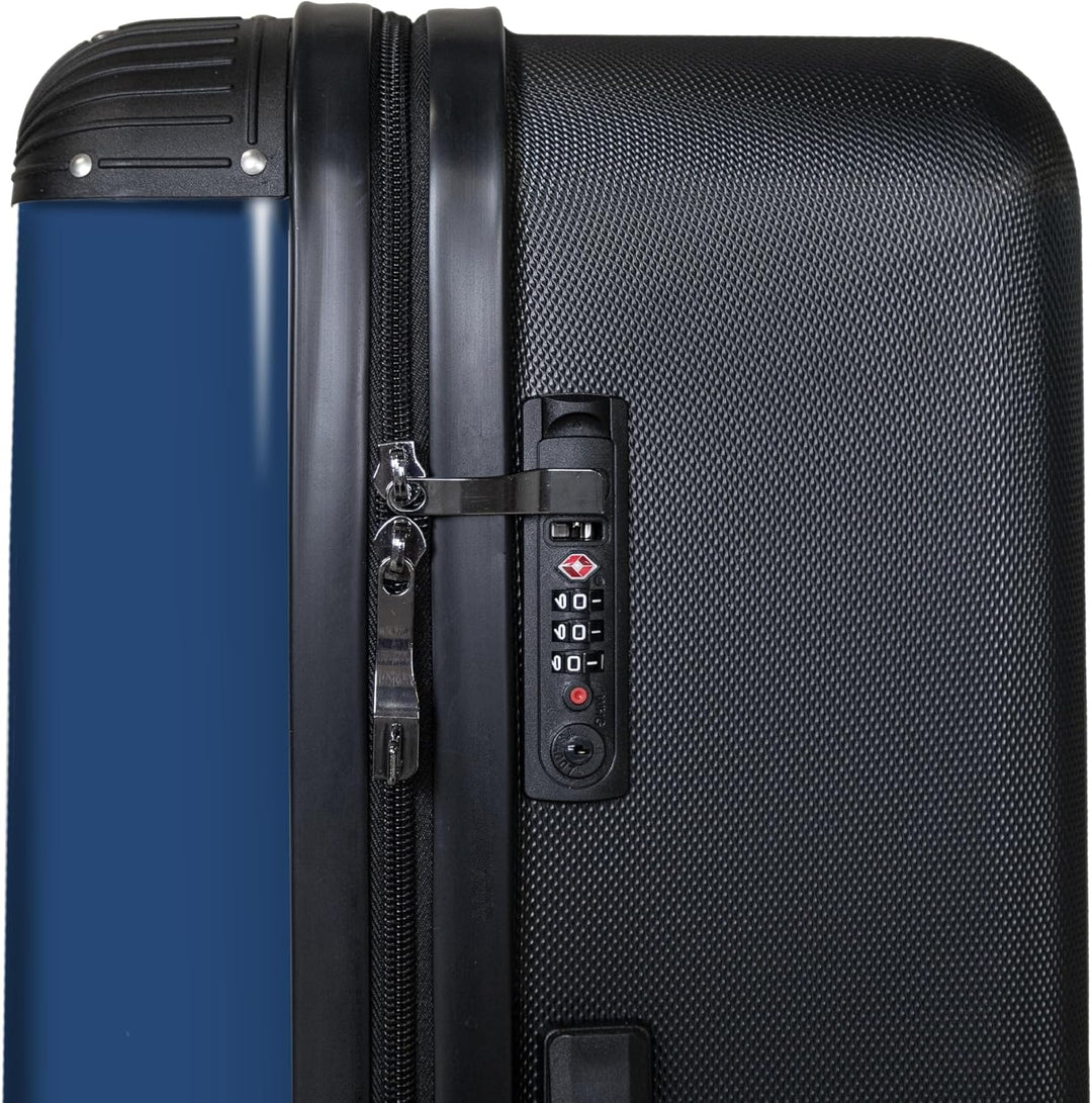 NoBoringSuitcases.com® Koffer XL Gross 77x51.5x28 cm Hartschale Reisekoffer 4 Rollen Leicht Koffer T