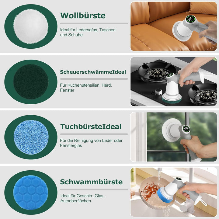 Auswechselbare Bürstenköpfe Ersatzbürstenköpfe Ersatz-Zubehör für Elektrische Reinigungsbürste von H