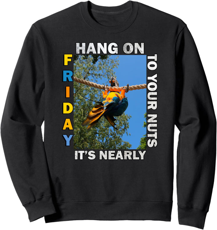 Lustiges Zitat für Mitarbeiter & Retro-Grafik am Freitag Sweatshirt