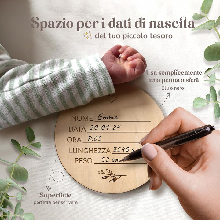 Mikito Italian Meilensteinkarten Baby
