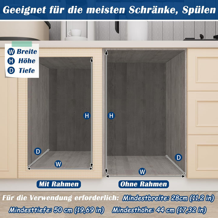 NAIZY Mülltrennsystem ausziehbar Mülleimer Küche 2-Fächer Abfalleimer einbau Unterschrank mit Telesk