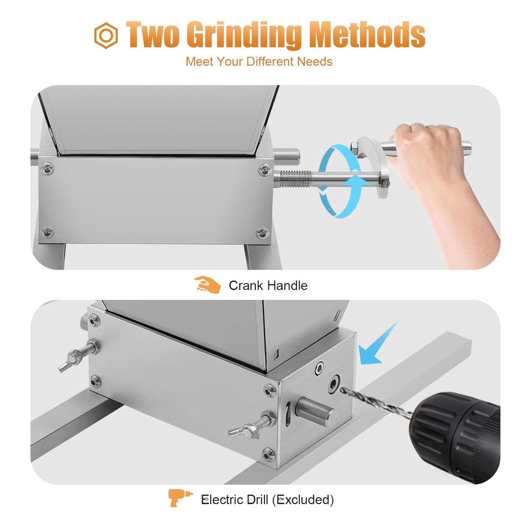 MINRS 4L Manuelle Getreidemühle, Malzmühle Schrotmühle Barley Mais Schrotmühle Manuelle Verstellbare