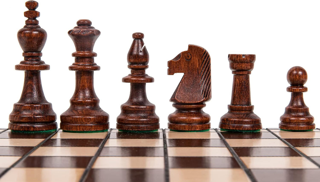 Square - Pro Schach Set Nr. 5 - Europa - Schachbrett + Schachfiguren Staunton 5 - Schachspiel aus Ho