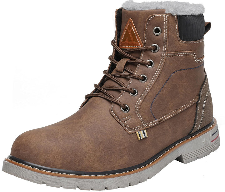 Mishansha Unisex Winterschuhe Winterstiefel mit Warm Gefüttert, Gr. 36-48 39 EU Kaffee Braun, 39 EU