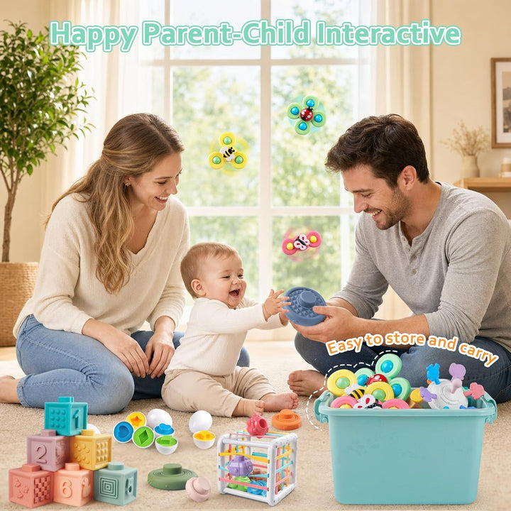 Baby Spielzeug für 6 bis 12 Monate, Montessori Spielzeug für Babys, Sensorisches Baby Spielzeug, 6 i