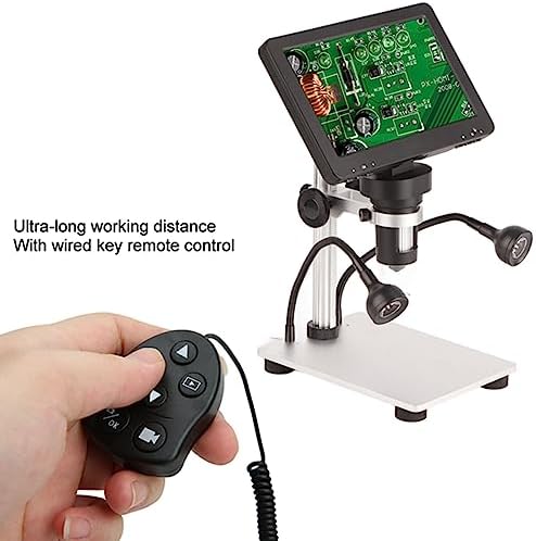 Lazmin 12MP Digitalmikroskop, 1200x industrielles elektrisches USB-Mikroskop mit 7-Zoll-HD-Grossbild