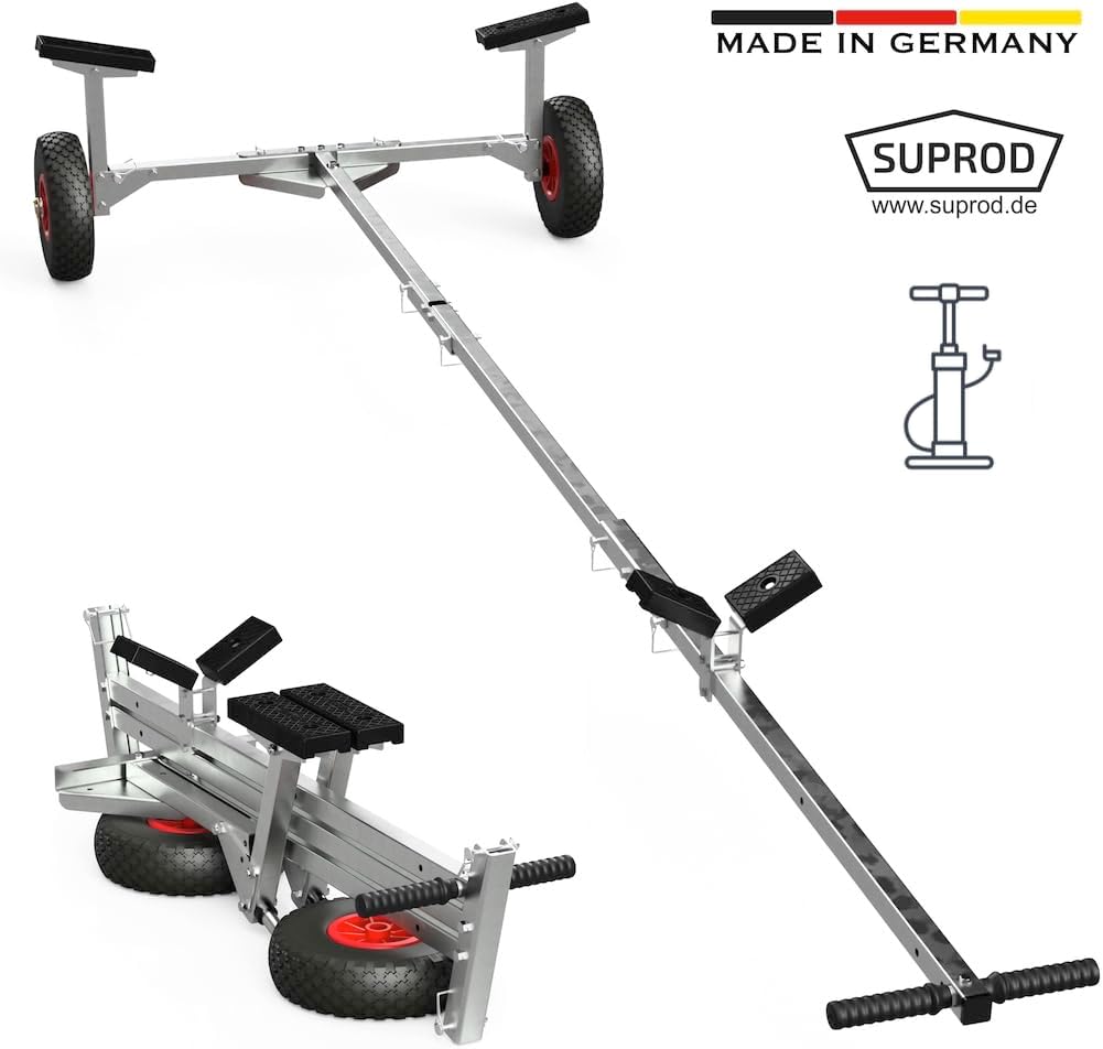 SUPROD Slipwagen Bootswagen Handtrailer faltbar Schlauchbootwagen TR260, PU, Ø 260 mm TR260-B-LU (sc
