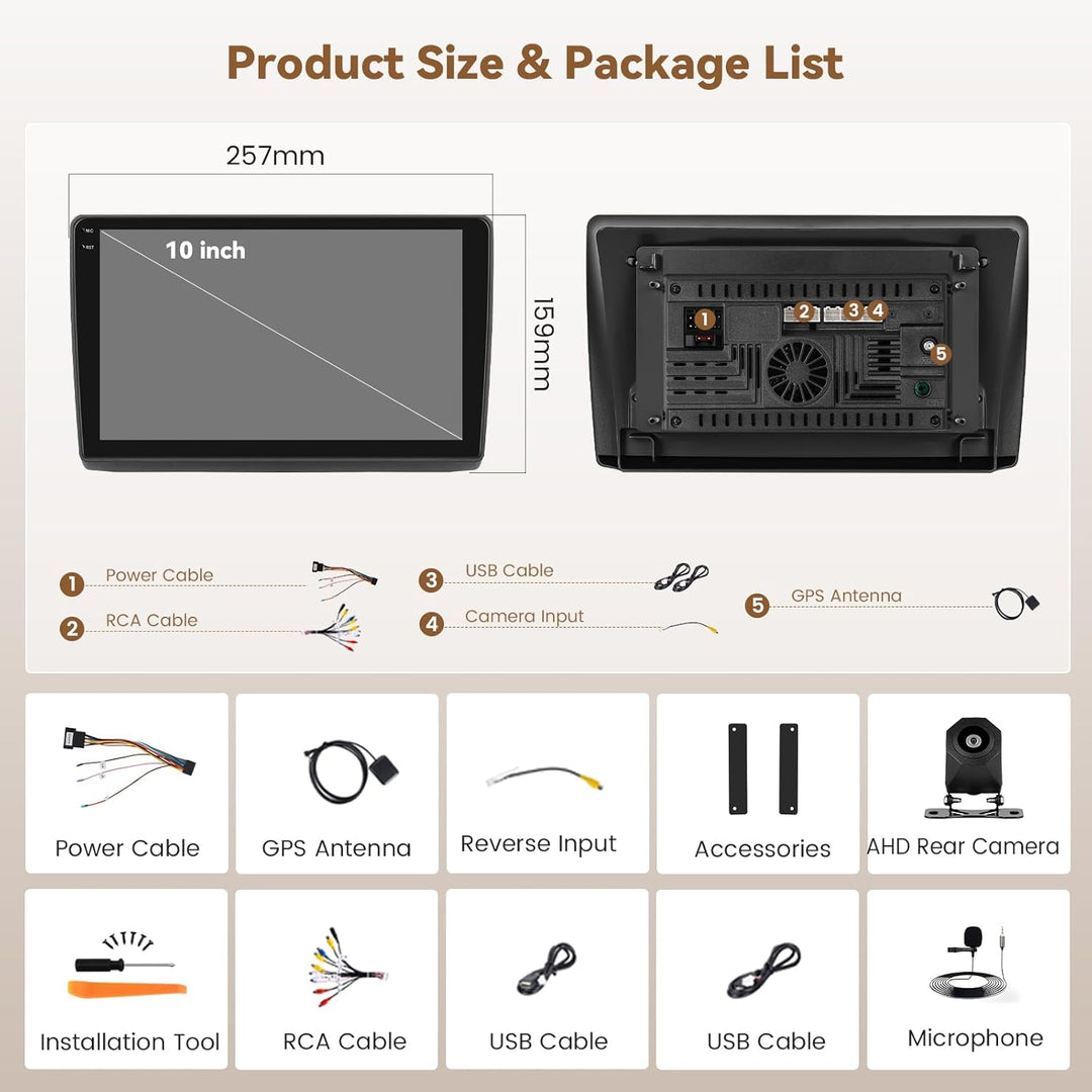 Hikity Android15 4+64G Autoradio für Renault Trafic/Opel Vivaro 2006–2010/Nissan Primastar 2006–2014