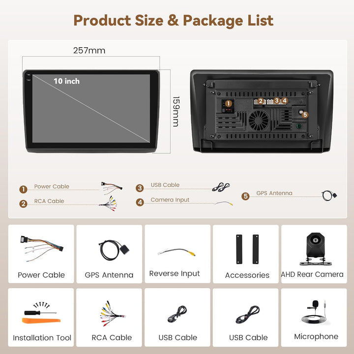Hikity Android15 4+64G Autoradio für Renault Trafic/Opel Vivaro 2006–2010/Nissan Primastar 2006–2014