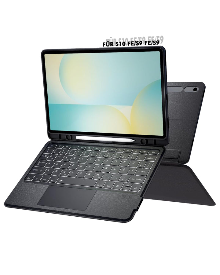 Doohoeek Tastatur mit Hülle für Samsung Galaxy Tab S10FE 2025/S9FE 10,9 Zoll/Tab S9 11 Zoll, Bluetoo