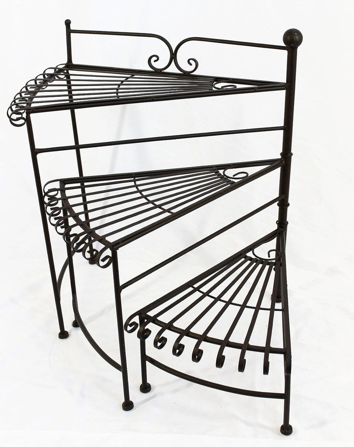DanDiBo Blumentreppe Metall 64 cm Blumenständer mit 3 Ablagen DY11-12020 Pflanzenständer Blumenbank