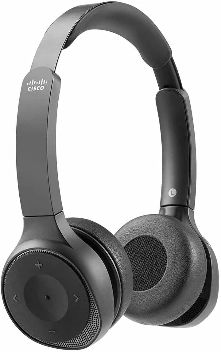 Cisco Headset 730, kabelloses Dual-On-Ear-Bluetooth-Headset mit Etui, USB-A-HD-Bluetooth-Adapter, US