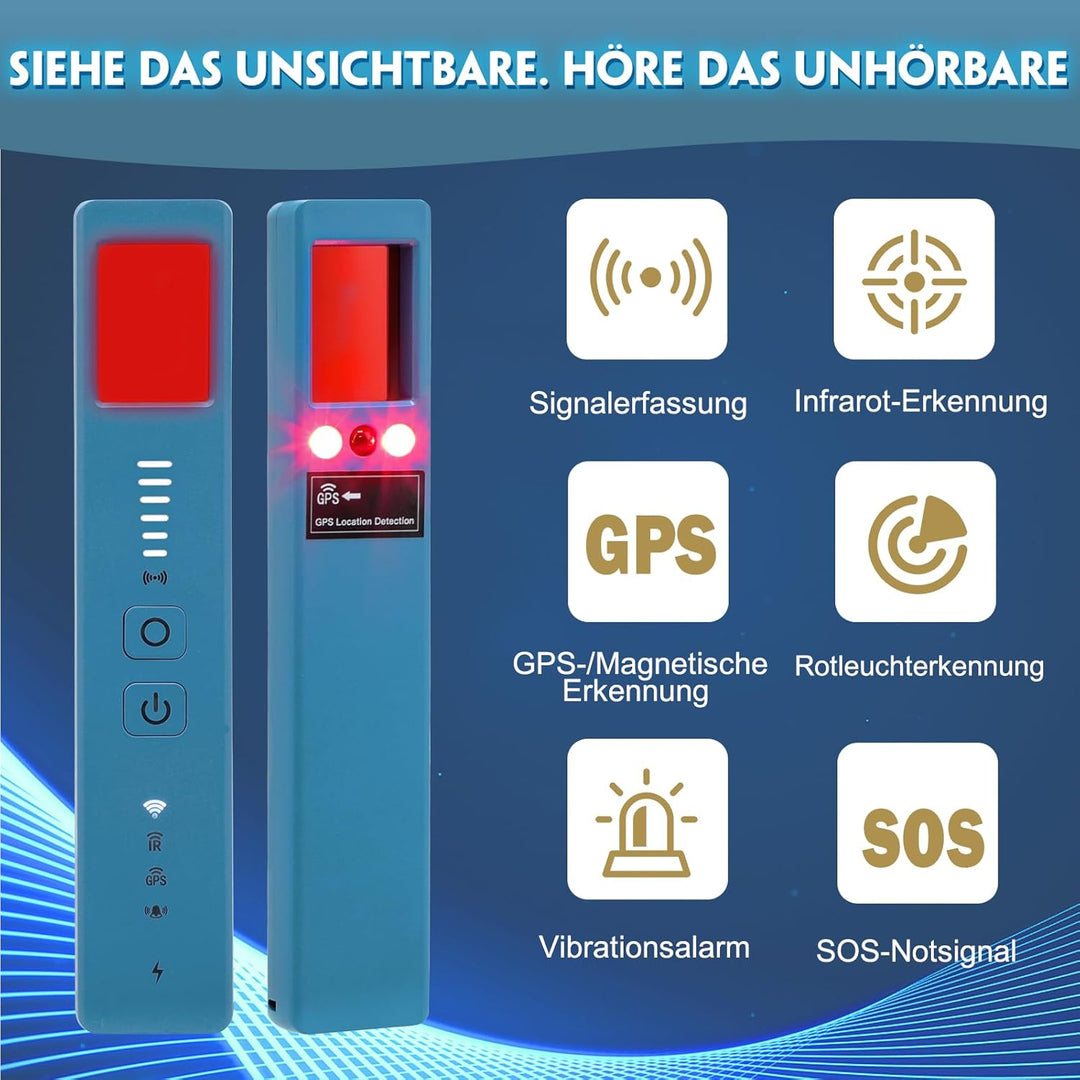 Kamera & Wanzen Detektor – Versteckte Kamera, GPS Tracker & Wanzen Aufspürgerät mit RF-Signalerkennu