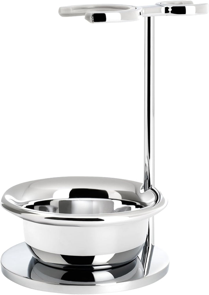 MÜHLE Vivo Rasierset - Rasierhobel, Rasierpinsel Black Fibre, Halterung mit Schale, Griffe aus edlem