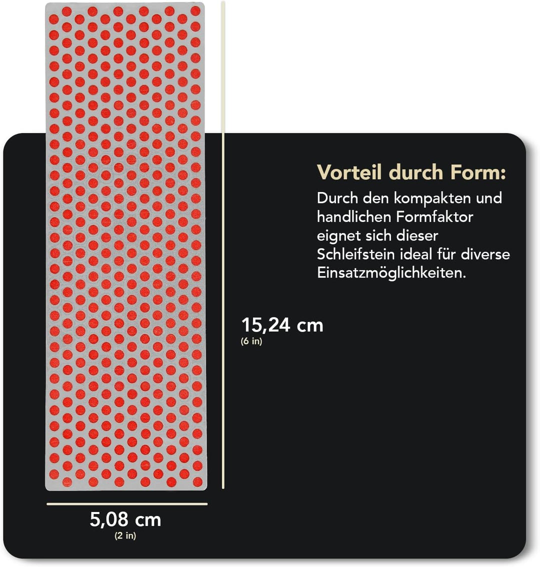 DMT Diamond Whetstone Wetzstein – fein mit Plastikbox, 15,2 cm / 6 Zoll, 1 Stück, W6FP