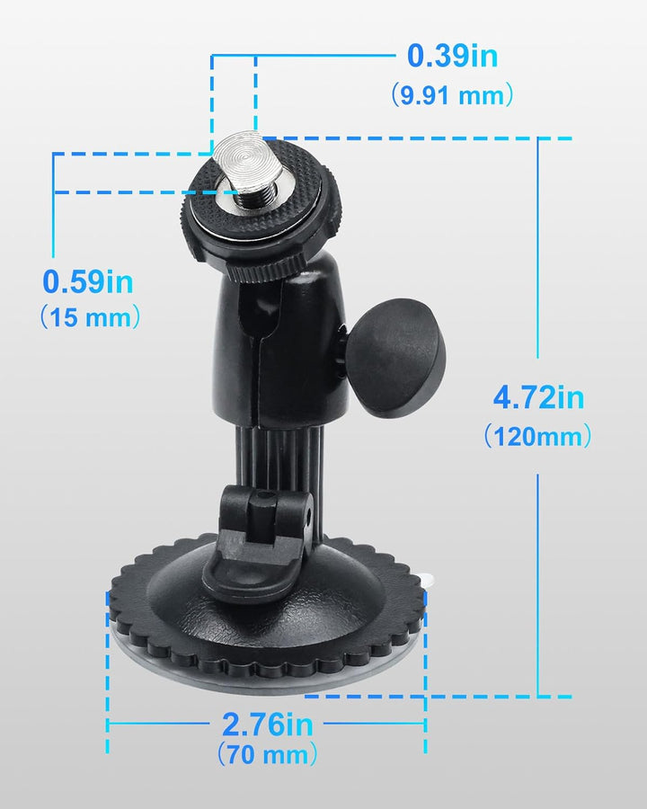 Windschutzscheiben-Halterung für Rückfahrkamera – 5 kg Tragkraft, 360° Verstellbarer Kugelkopf, Meta