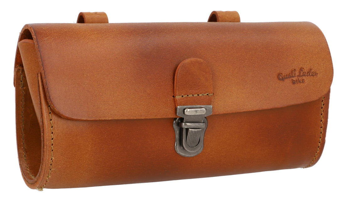Gusti Leder - Marti Satteltasche Lenkertasche Fahrradtasche Ledertasche Vintage Braun Leder